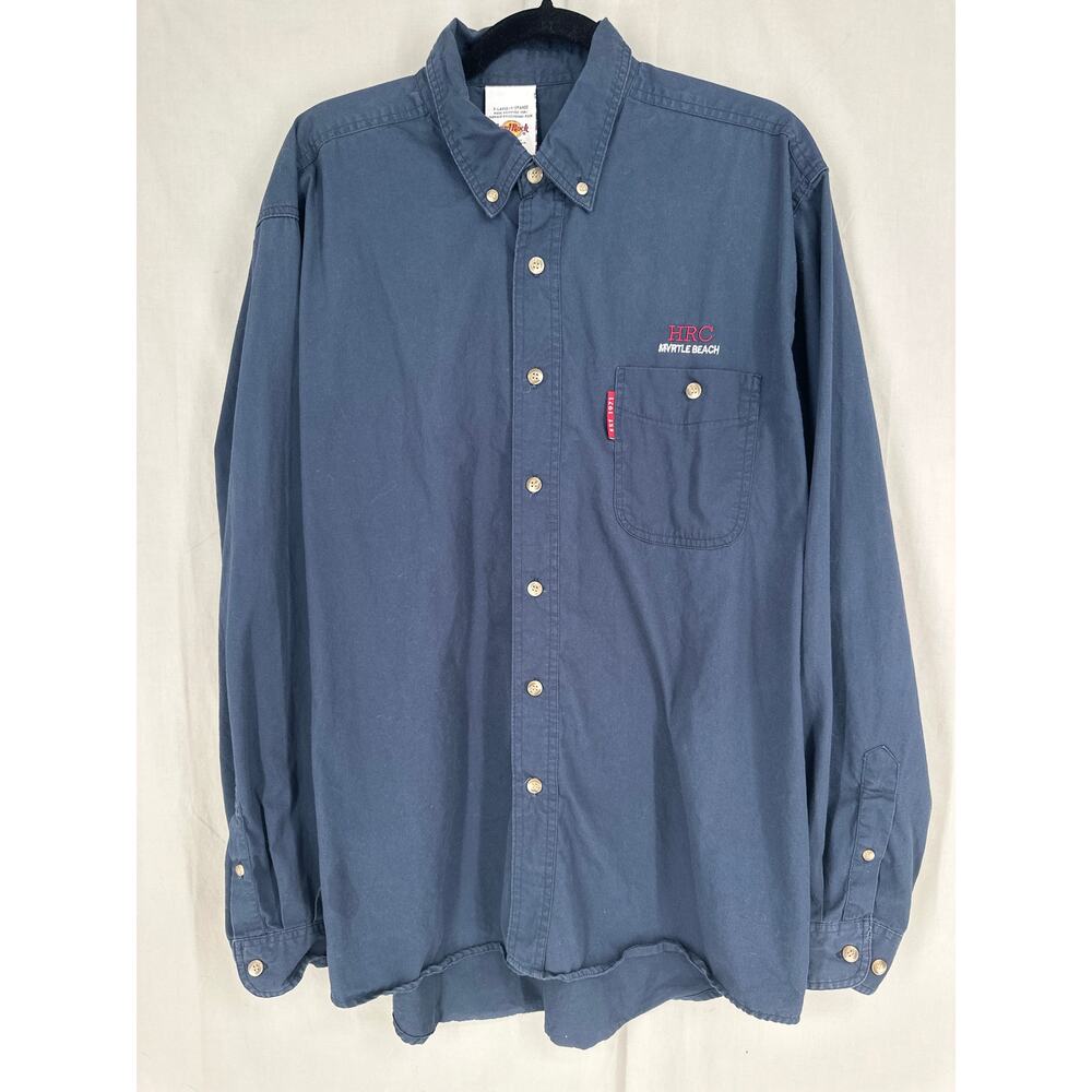Vintage Hard Rock Cafe Shirt Mens XL Navy Blue Myrtle Beach South Carolina